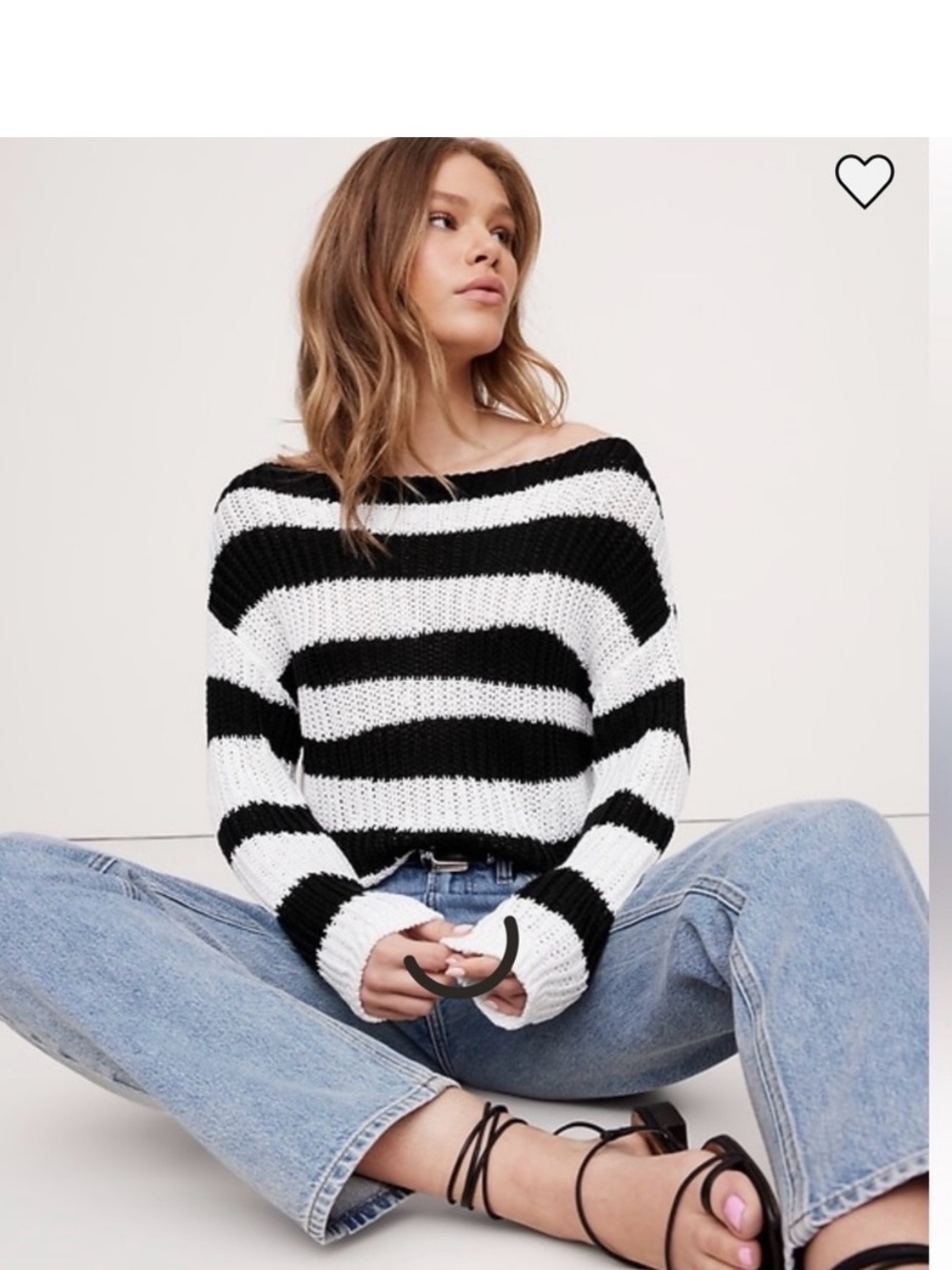NWOT Banana Republic Black & White Striped Women's Sweater small